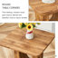 Table basse carrée en bois aggloméré à motif d'autocollants.