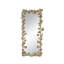 Miroir pleine grandeur 61 po x 31 po avec détails feuille d'or-643706268