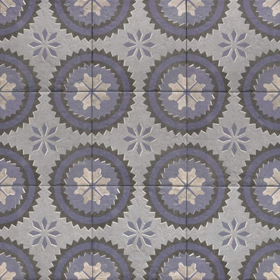 Carreau de porcelaine mat à motif coquelicot 8 "x 8" Verity