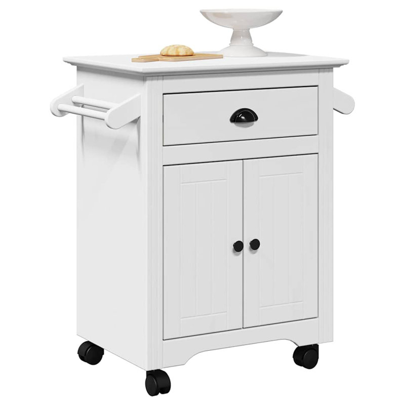 Kitchen Serving Cart, White