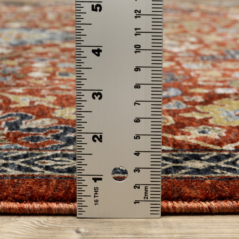 Tapis rouge / bleu Hovis, Rectangle de 2 pi x 3 pi
