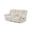 Reo Double Manual Reclining Loveseat With Console, Beige Chenille