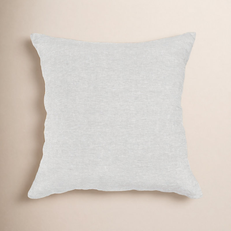 Linen Pillow Cover, Pebble Heather, Square 26", Pillow Cover Only - No Insert