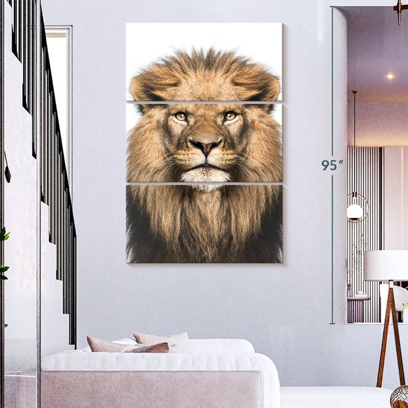 Noble lion Brampt, H 65 po x l 42 po