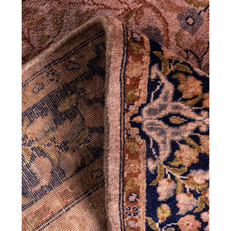 Overdyed Hand-Knotted Wool Modern-Contemporary Purple Area Rug 2' 8" x 4' 4"