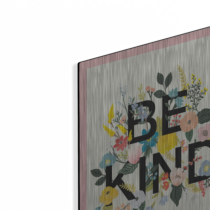 «Wild Garden 1 Be Kind Cp» par Laura Marshall, art mural en métal, H 16 po x l 12 po
