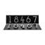 Floating Stand-Off 5-Number Horizontal Sign, Black /W/ Silver Modern Font Numbers-105269949