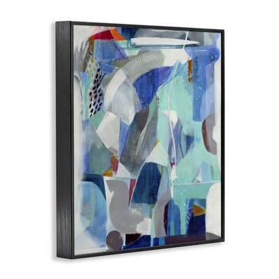 Complex Blue Layers Framed Giclee, design by Jill Martin