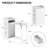 Wall Mounted Foldable Desk, Space Saving Hidden Desk With Storage & Power Outlet, Fold Out Table For Small Spaces, Home Office Bedroom, White