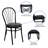 Prompton Fan Back Metal Chair with Vinyl Seat - Hospitality Seating-1235450057