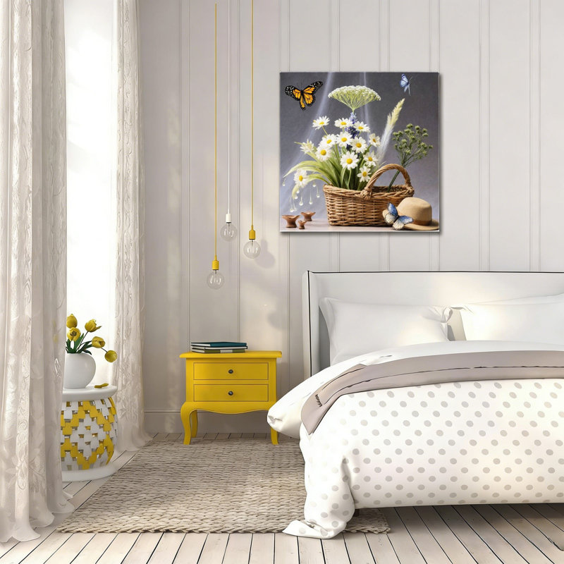 «Sunny Daisy Basket», sans cadre, murale, 16 x 16 po