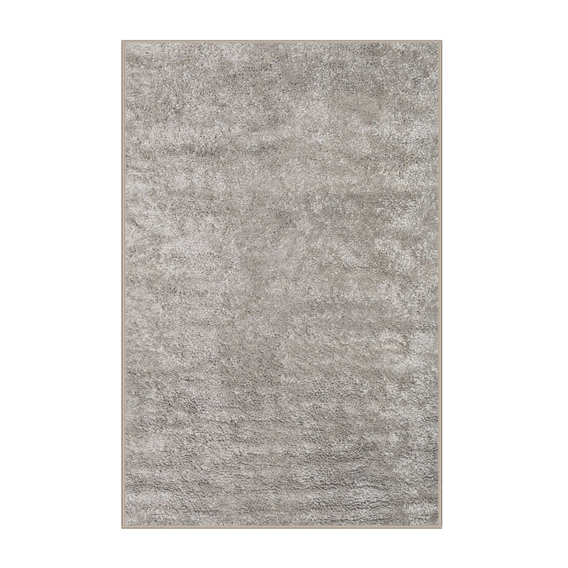 Tapis contemporain gris, Rectangle 3 pi x 5 pi