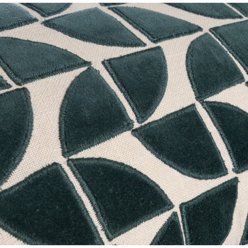 Coussin en coton, Mélange de duvet, Vert