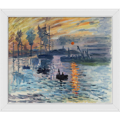 Impression, Sunrise 'par Claude Monet, peinture sur toile encadrée