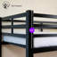 Lit superposé pour enfants avec échelle intégrée, garde-corps très hauts, lit superposé simple à structure en métal robuste pour la chambre à coucher