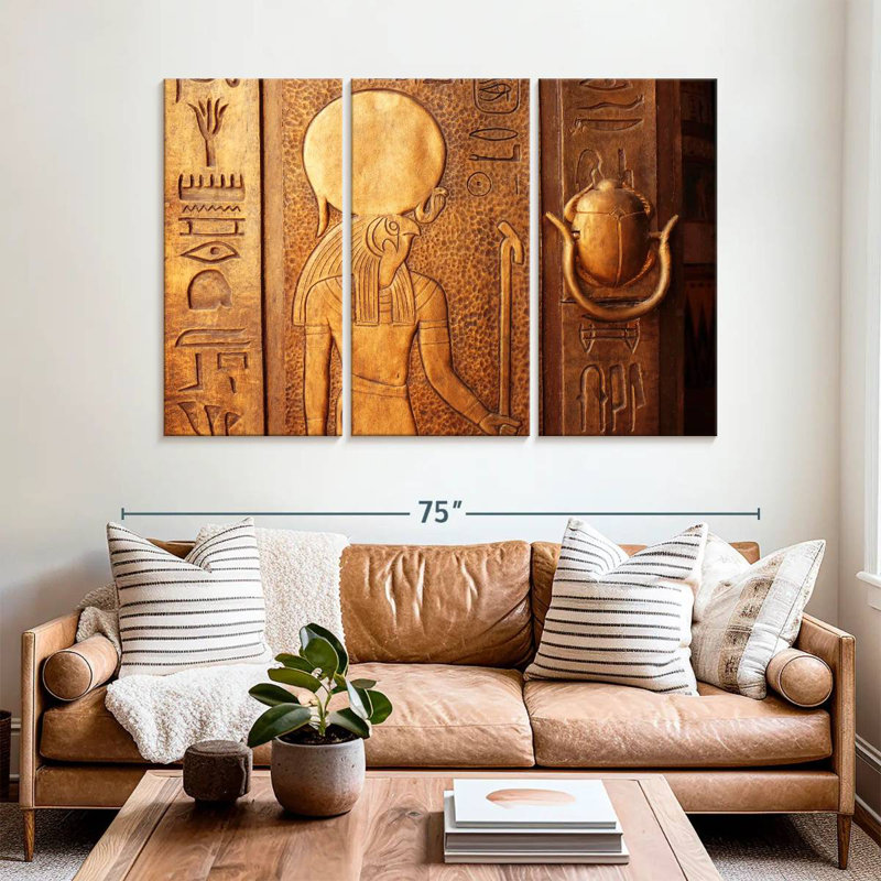 Leisha Decoding Hieroglyphs, 42" H x 65" W