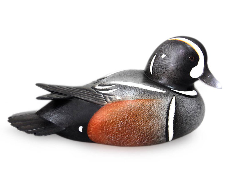 Sculpture en indonésie en bois harlequin canard Addie