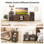 Ensemble de 2 compartiments de rangement cubiques empilables, café-1072399297