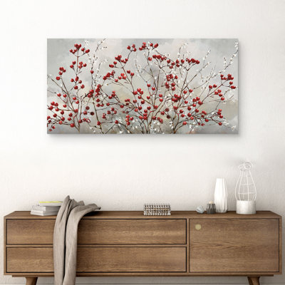 Winterberries by Studio Arts Canvas Wall Art Print