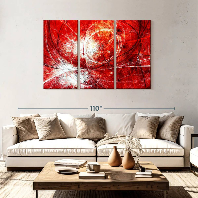 Avery Crimson Universe Abstract, H 48 po x l 74 po