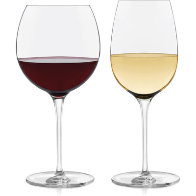 Signature Red And White Wine Glasses Set Of 12, Elegant, Dishwasher Safe, Party Glasses For Birthdays, Weddings & More