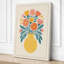 Floral Symmetry Botanical 1 Piece Wrapped Canvas Wall Art-1181626542-1181626531