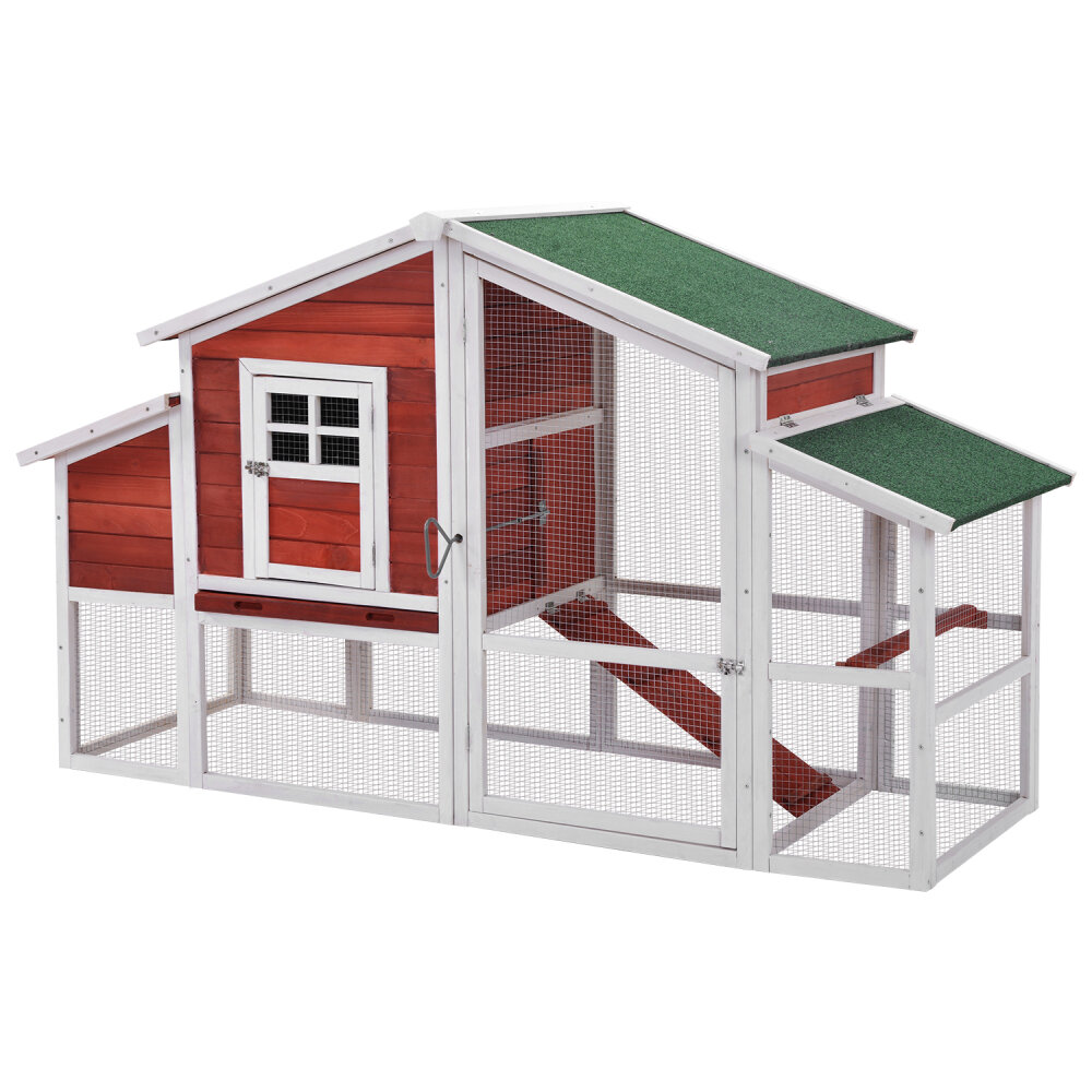 Tucker Murphy Pet™ Toman 74.8? Chicken Coop Rabbit House Wooden Small ...