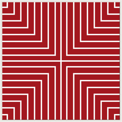 Homage To Stella - Red Giclee On Canvas by David Phoenix
