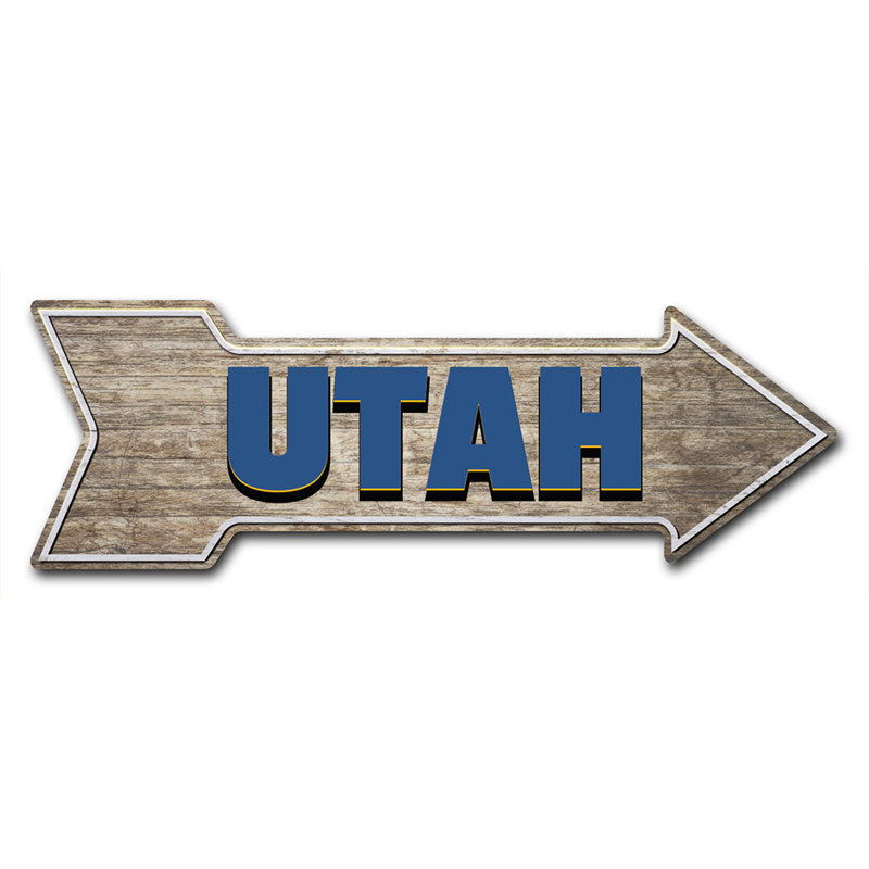 Decal-999767_Louisiana décalque de flèche amusant 18 "de large, H 8 po x l 24 po x P 1 po, Utah, Bleu
