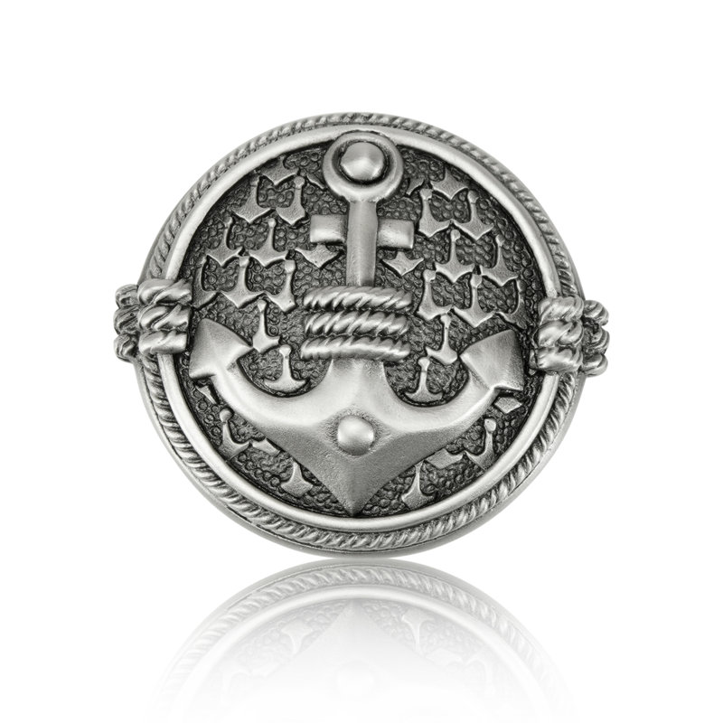 YACHT CLUB ANCHOR KNOB, Silver