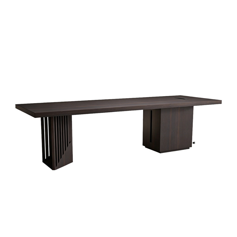 Bureau rectangulaire 94,49 po de style fumée minimaliste italien, H 29,53 po x l 94,49 po x P 35,43 po
