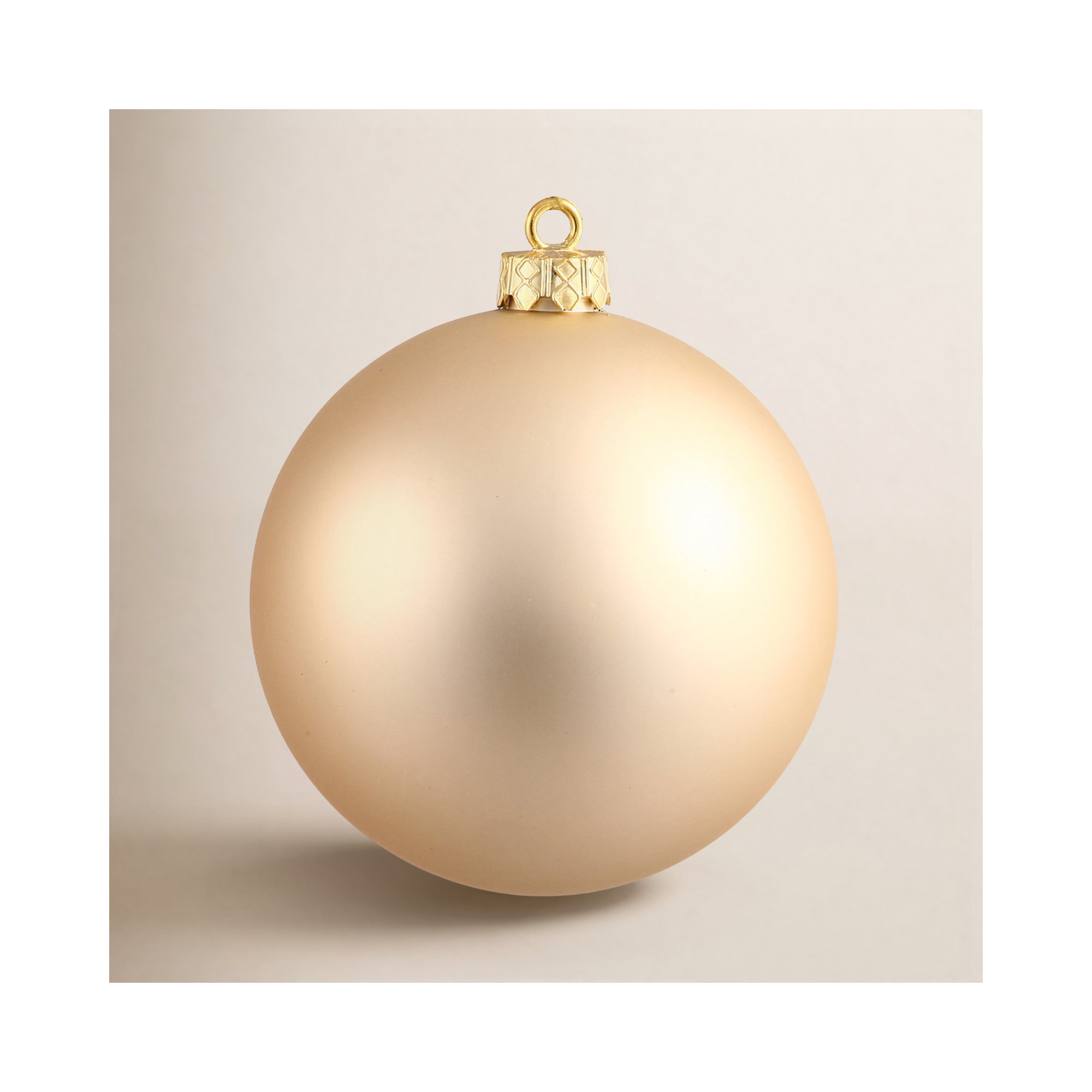 Holiday Décor Ball Ornament, Champagne, 2.75" H x 2.75" W x 2.75" D