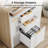 Adonia 31.5"W Modern Storage Cabinet With Adjustable Shelves & Built-In Outlet – Featuring 3 Drawers, 2 Doors & 5 Wheels For Home Office Storage-2125279969
