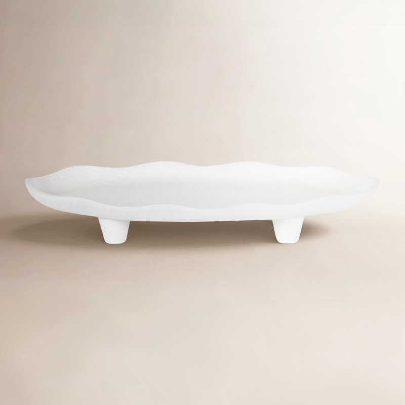 Roselyn Metal Tray, White