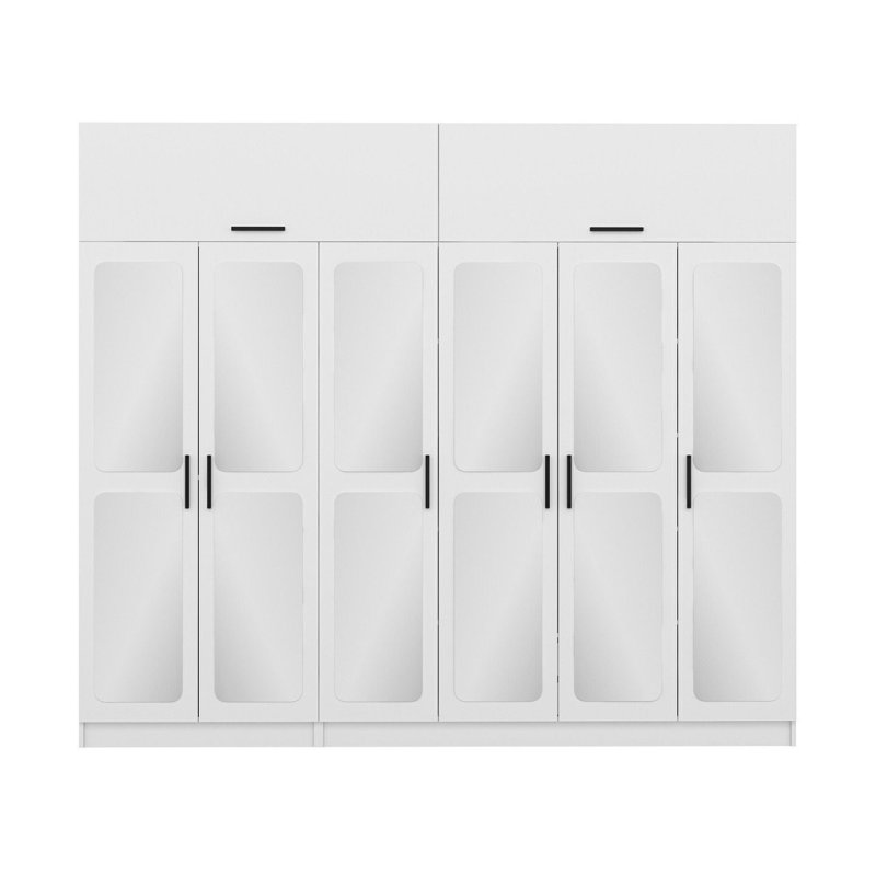 Elina Manufactured Wood Wardrobe, 255cm H x 270cm W x 52cm D