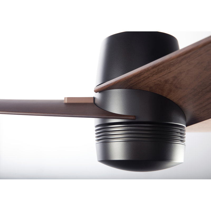 Velo Downrod Ceiling Fan, Wall/Remote Combo Controls, Mahogany, Dark Bronze