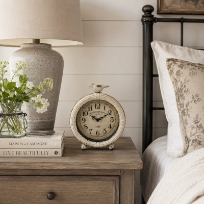 Marguerite Bird Table Clock