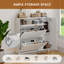 Armoire de rangement à chaussures en MDF avec tiroirs et tablettes rabattables (blanc)-553129971