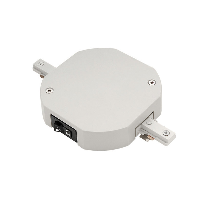 Raccord limiteur de courant avec 2 disjoncteurs pour rail à un circuit h, 1,0 A, Blanc