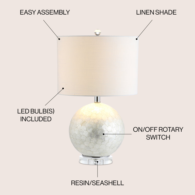 Romy Crystal and Shell Bedside