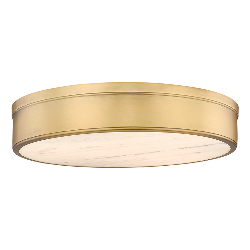 Dustie LED Flush Mount, Rubbed Brass