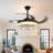 Hamite 43" Crystal Ceiling Fan with LED Lights & Bluetooth Speaker | Retractable Blades, Remote Control, RGB Color Changing Fan Light for Bedroom, Living Room & Office