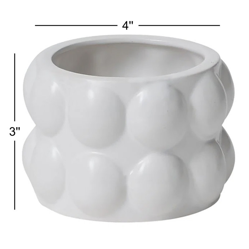 Pot de fleurs en céramique Tandie, H 3 po x l 4 po x P 3,5 po