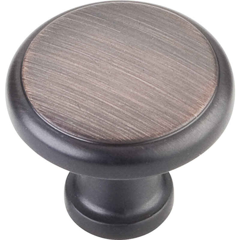 Gatsby 1 1/8" Diameter Mushroom Knob, Brushed Oil Rubbed Bronze