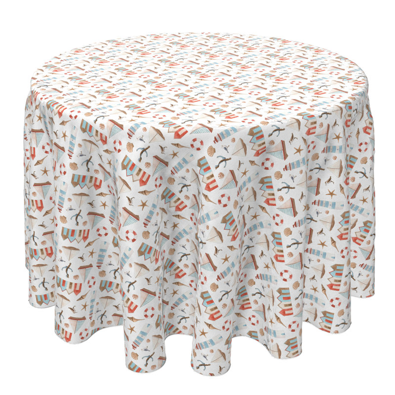 Round Cotton Twill Tablecloth