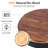 Swivel Wood Seat Bar Stools Adjustable-Height Backless Counter Stool With Metal Frame-1092168744