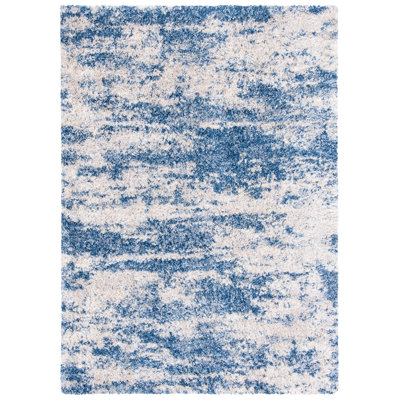 Mercurio Abstract Beige/Blue Area Rug