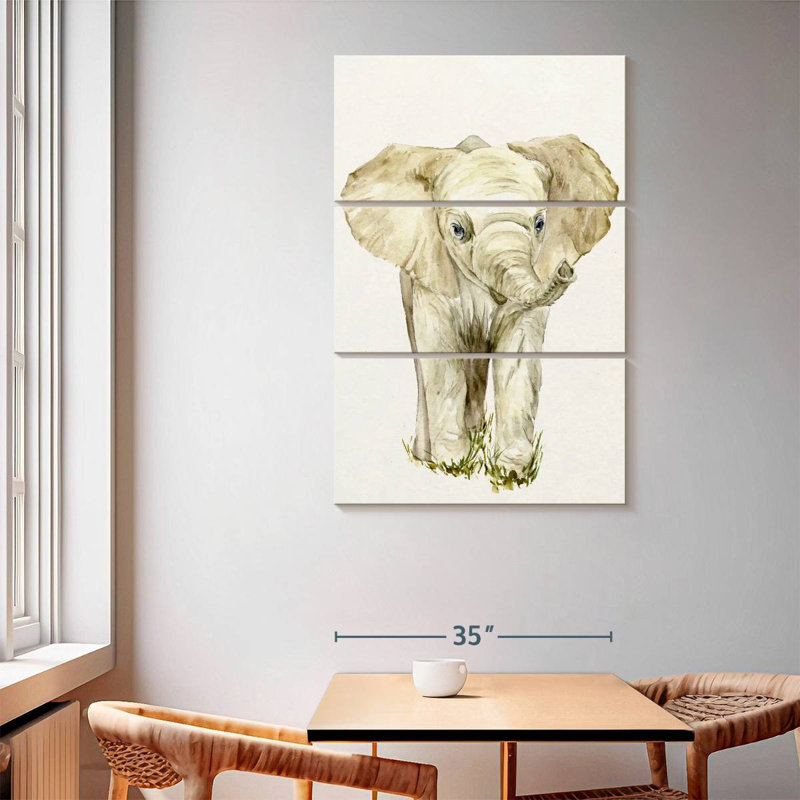 Brampt Baby Elephant I, 65" H x 42" W