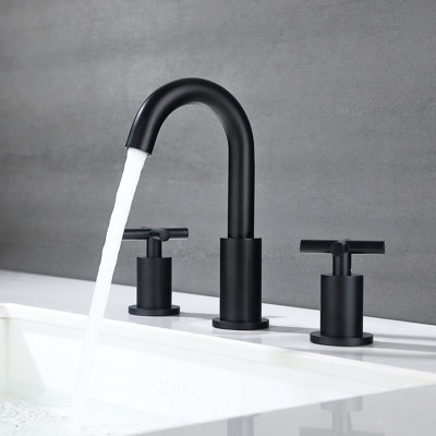 Widespread 2-handle Bathroom Faucet with Drain Assembly