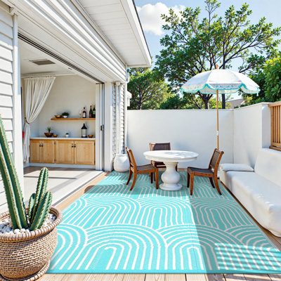 Botho Outdoor Rugs Durable PP Mat for Outdoor Use Area Rug Perfect for Patios, Gardens, and Poolside Areas